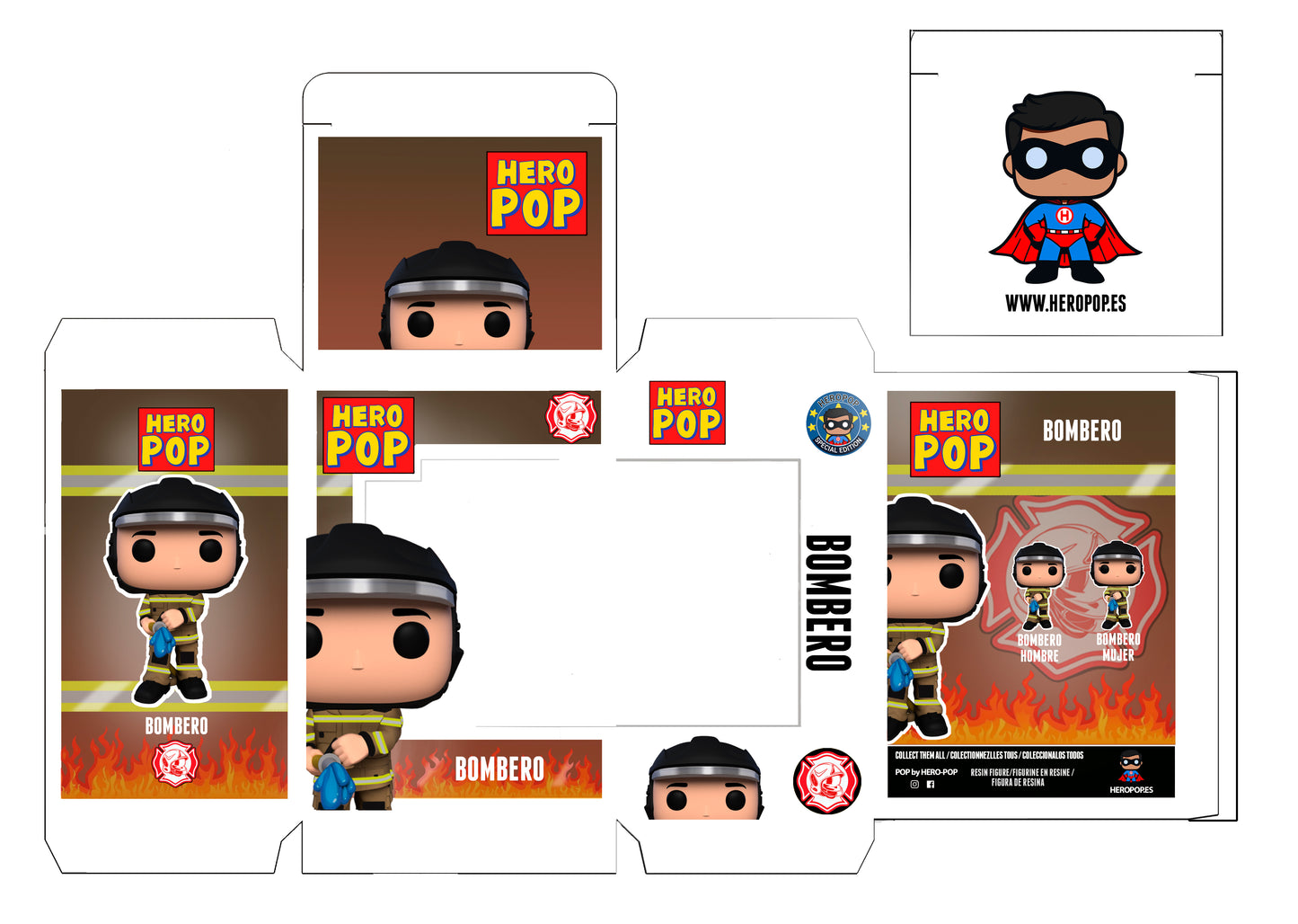 Hero Pop “Fénix” Edición Especial Bombero Negro Hombre