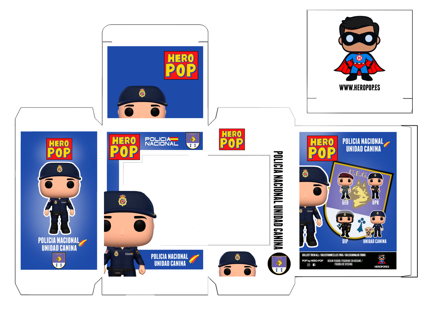 Hero Pop Policía Nacional Unidad Canina Hombre