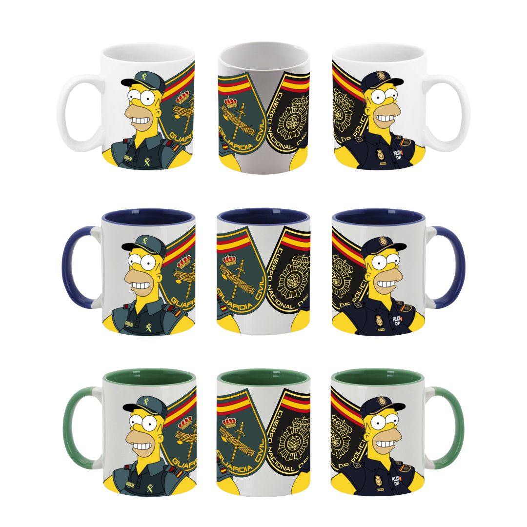 Taza Simpson Policia y Guardia