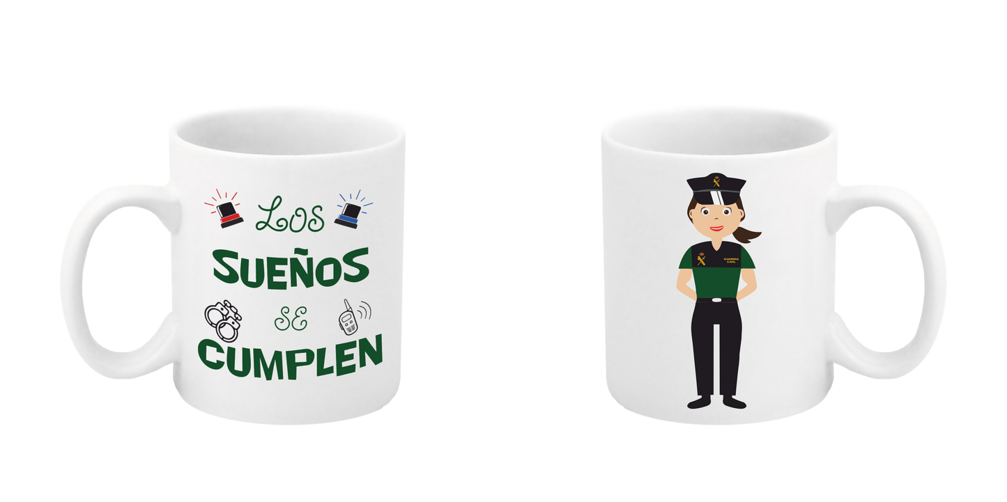 Taza Los Sueños se Cumplen Guardia Civil