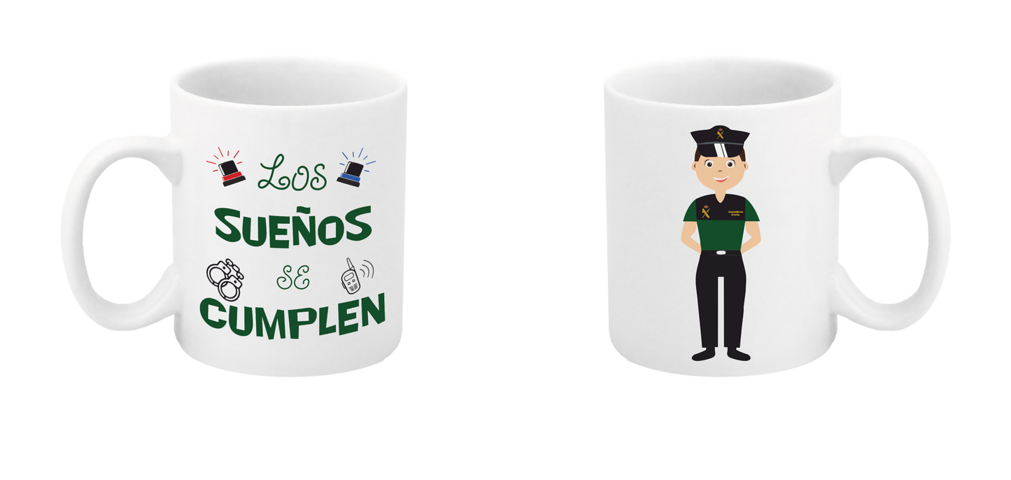 Taza Los Sueños se Cumplen Guardia Civil