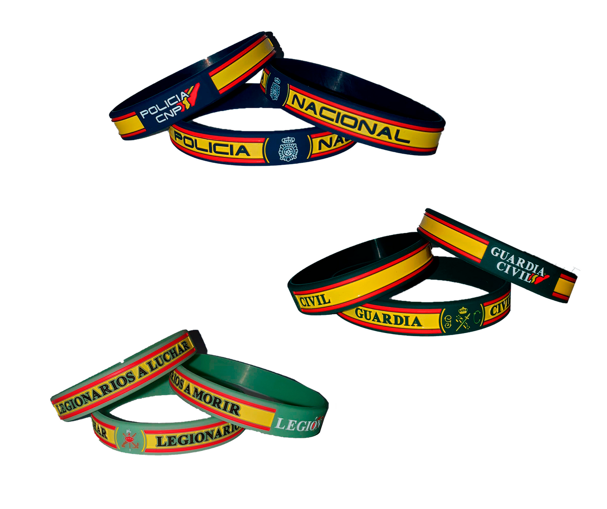 Pulseras Silicona – surtido de modelos de distintos cuerpos