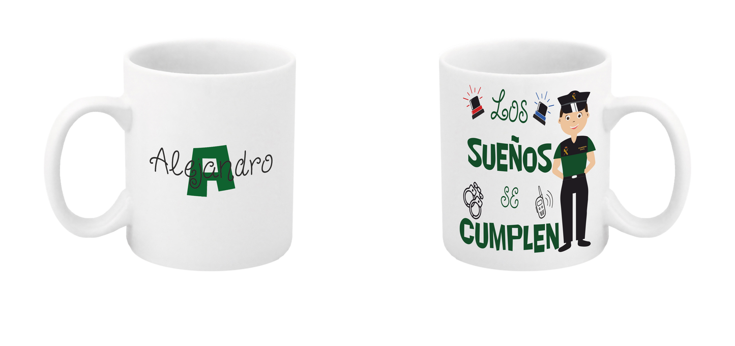 Taza Los Sueños se Cumplen Guardia Civil