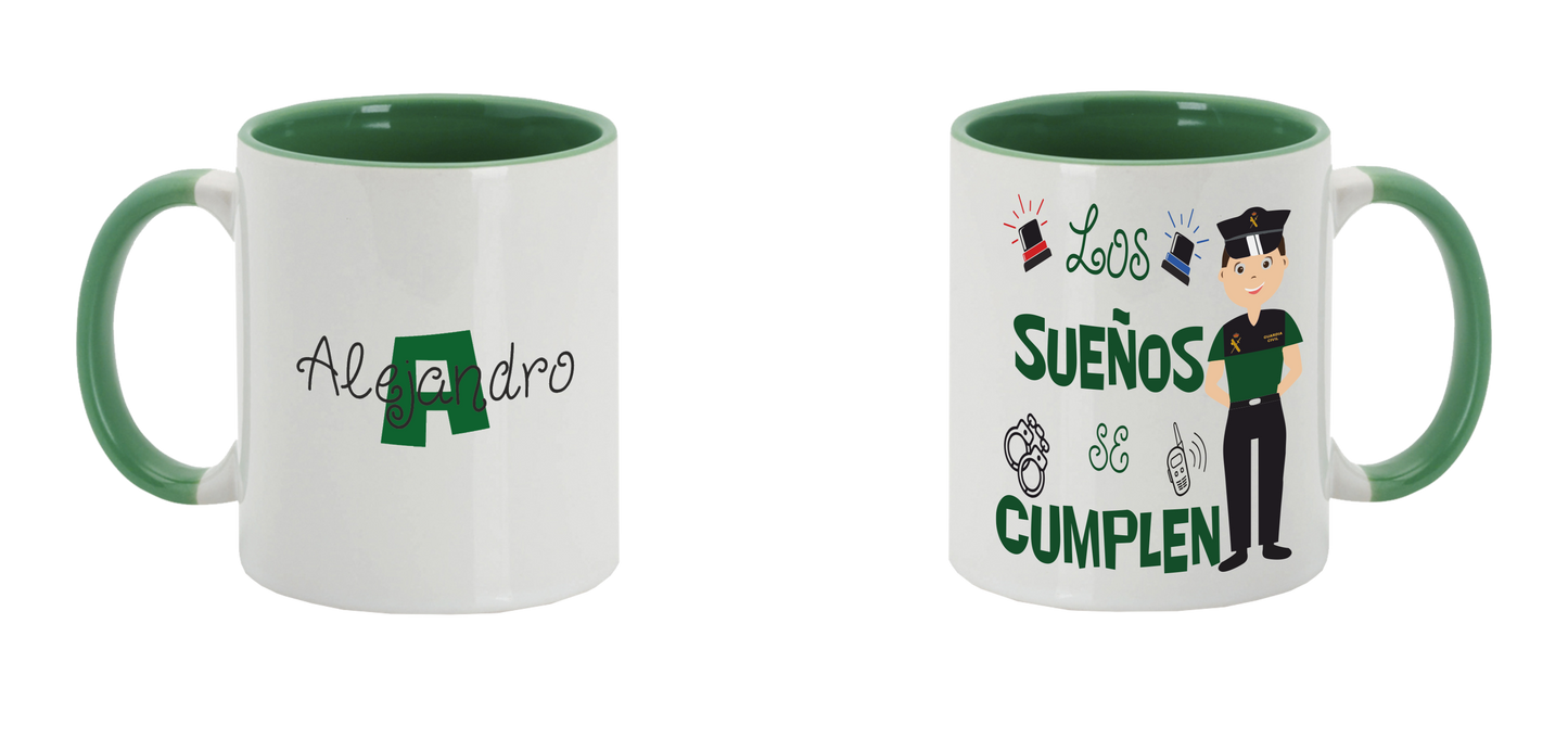 Taza Los Sueños se Cumplen Guardia Civil