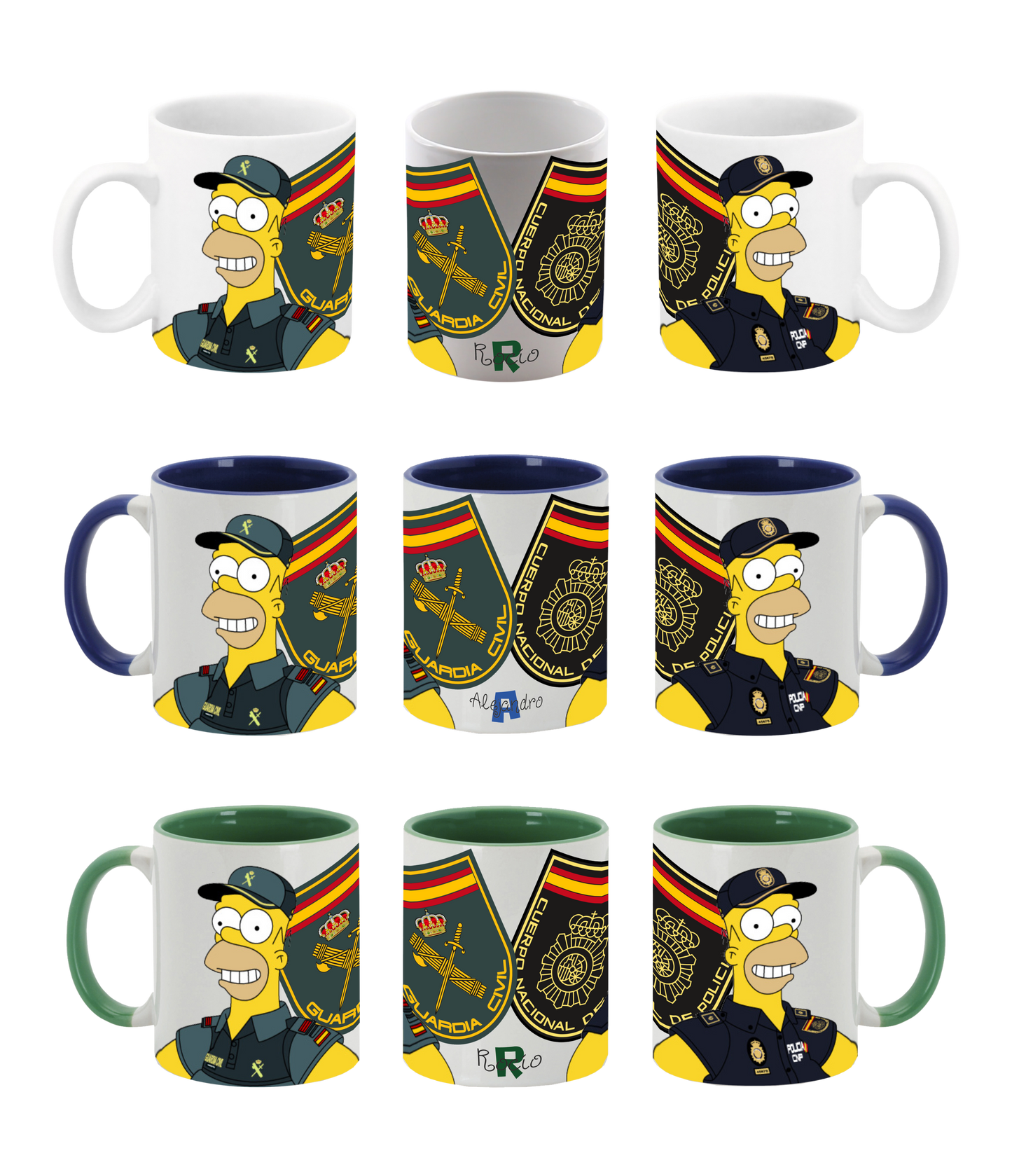 Taza Simpson Policia y Guardia