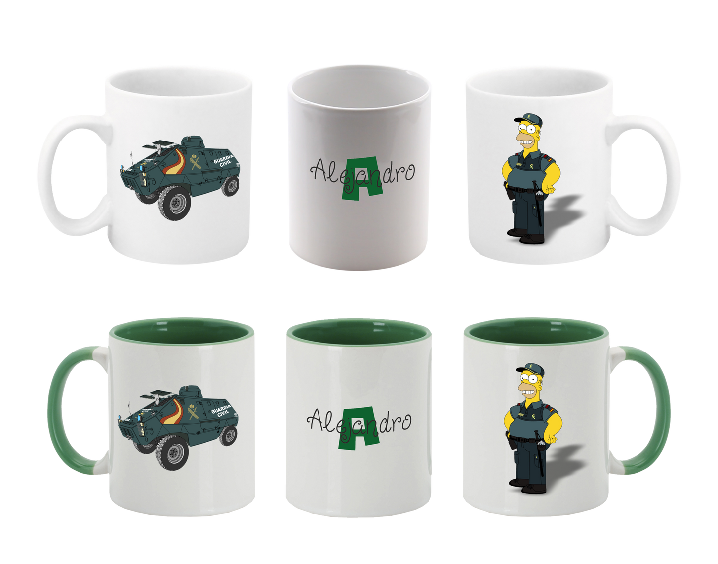 Tazas Simpson Guardia Civil