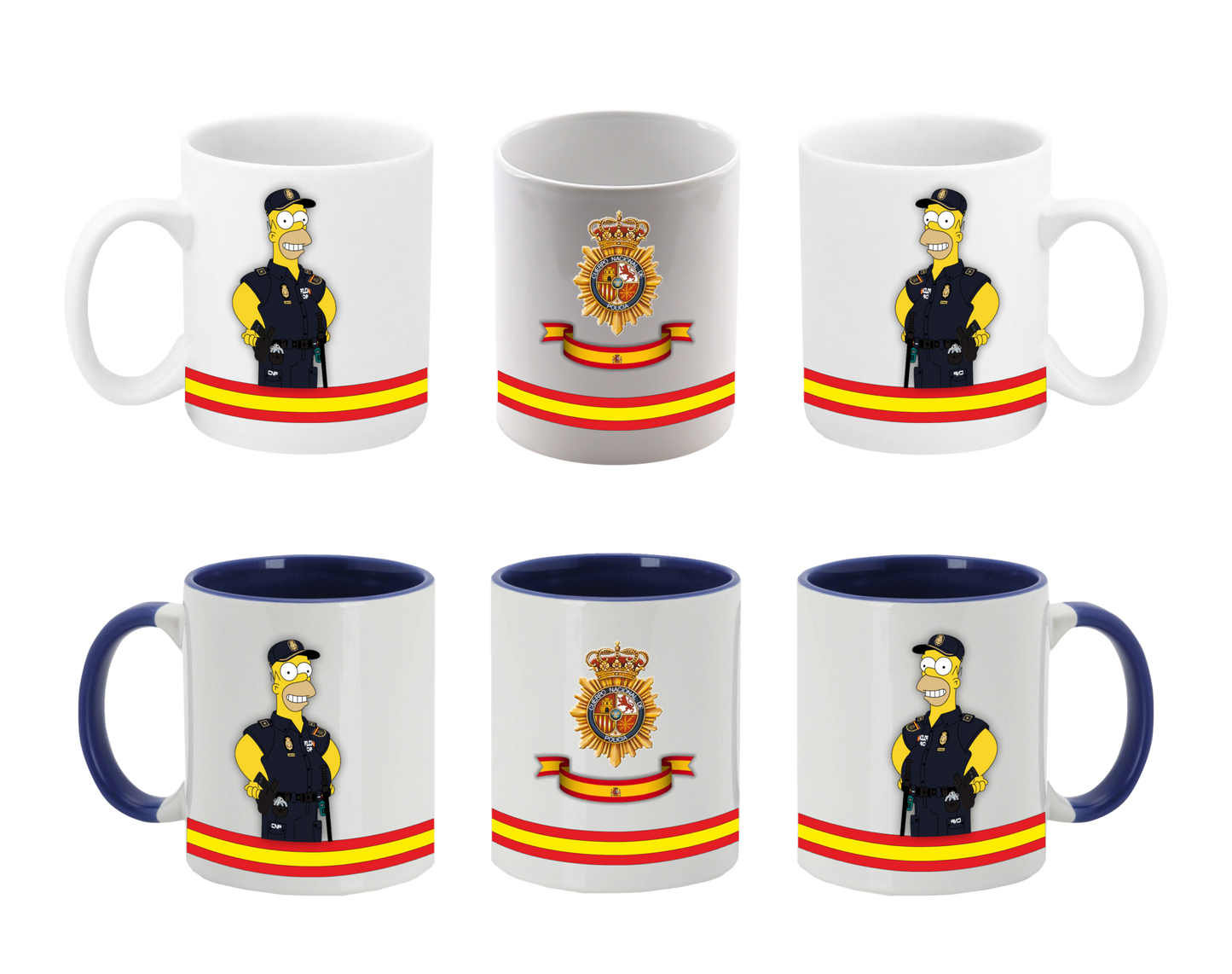 Tazas Simpson Policía Nacional