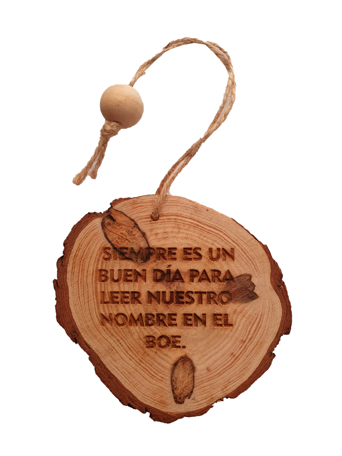 Adorno motivacional madera
