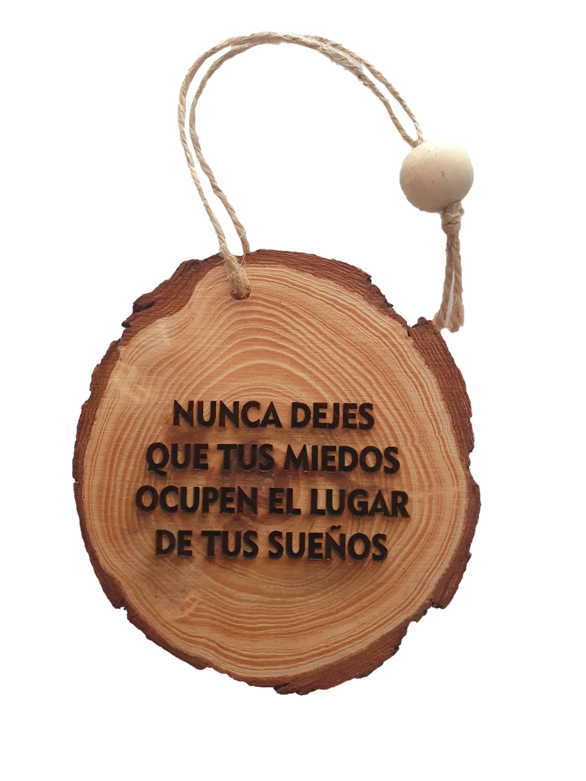 Adorno motivacional madera