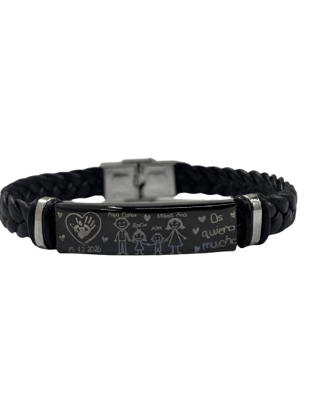 Pulsera Personalizada con Placa de Acero