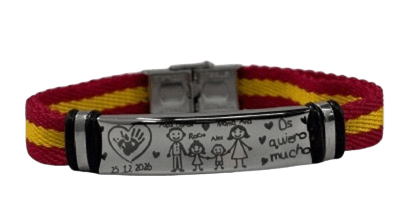 Pulsera Personalizada con Placa de Acero
