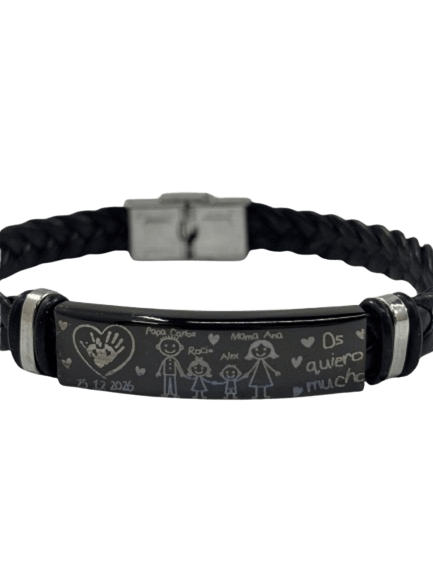 Pulsera Personalizada con Placa de Acero