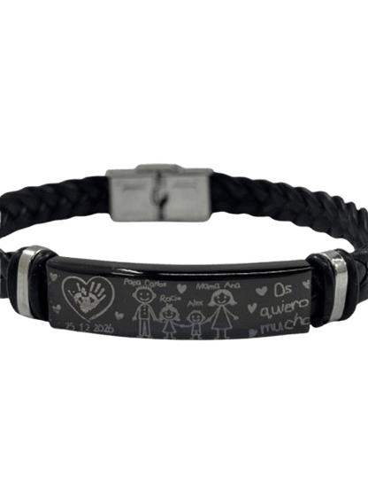Pulsera Personalizada con Placa de Acero