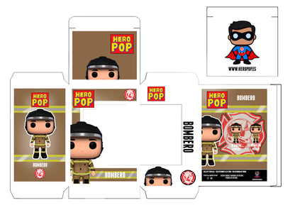 Hero Pop Bombero Marrón Hombre