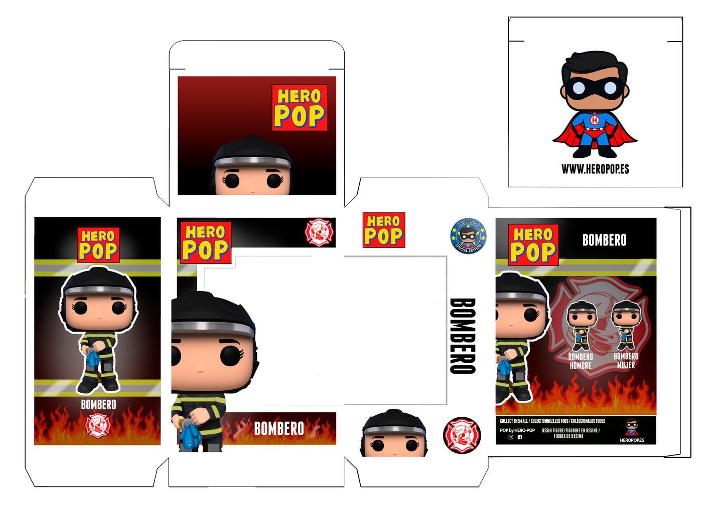 Hero Pop “Fénix” Edición Especial Bombero Marrón Mujer