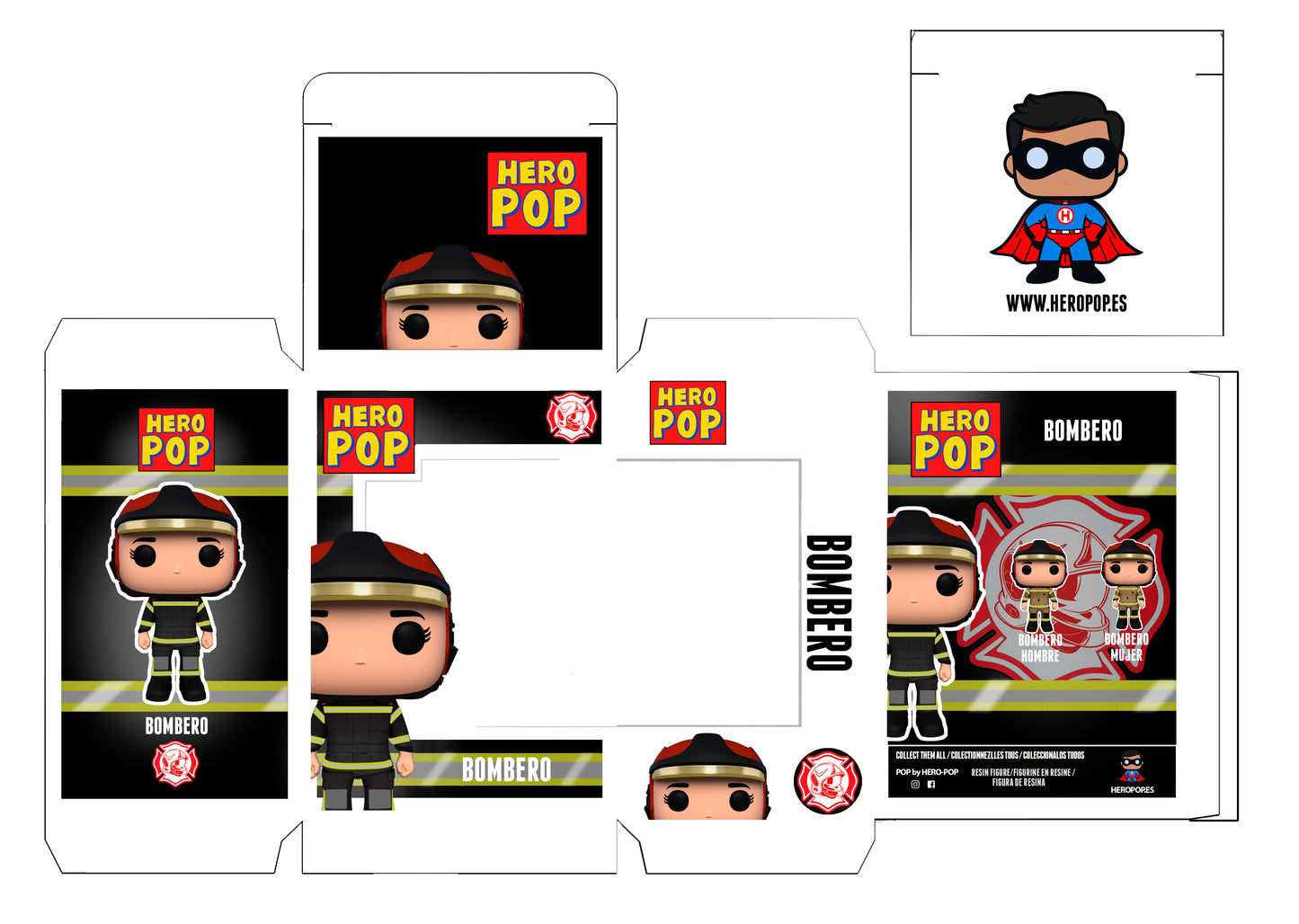 Hero Pop Bombero Negro Mujer