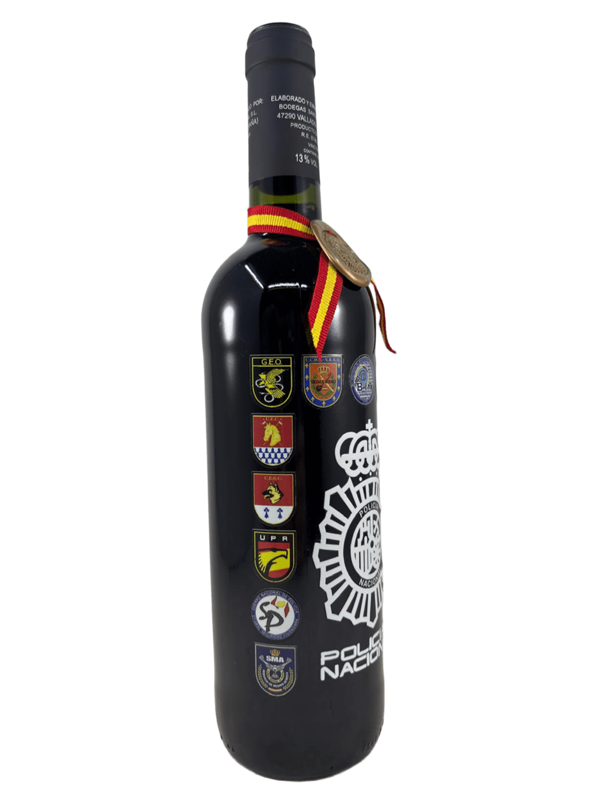 Botella de Vino Ribera del Duero Policía Nacional