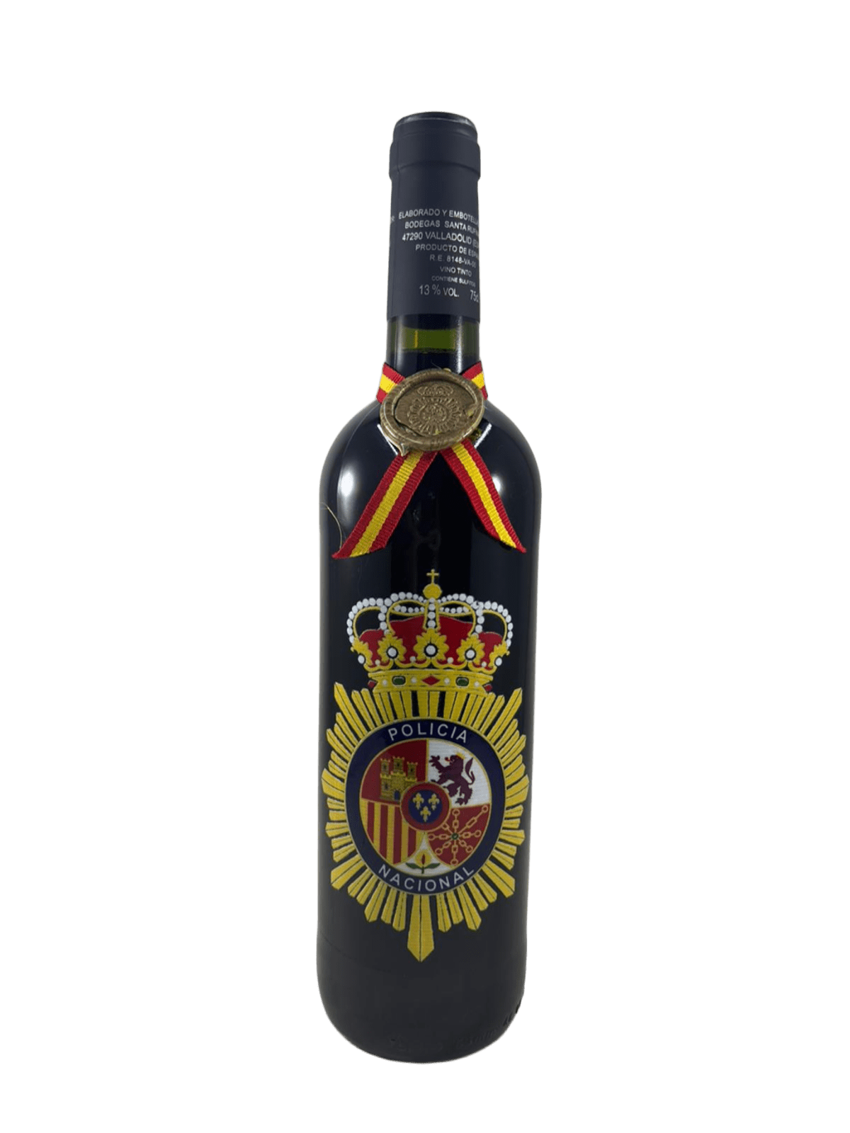 Botella de Vino Ribera del Duero Policía Nacional