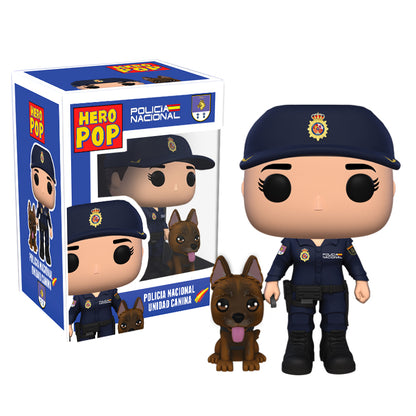 Hero Pop Policía Nacional Unidad Canina Mujer con Malinois