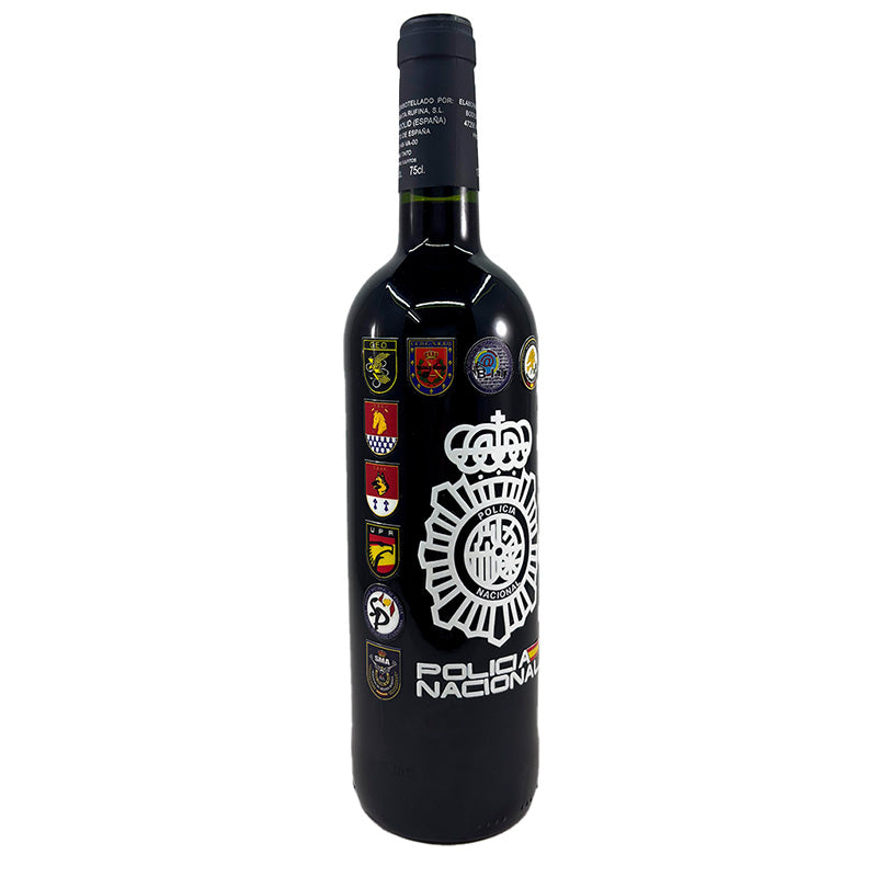 Botella de Vino Ribera del Duero Policía Nacional