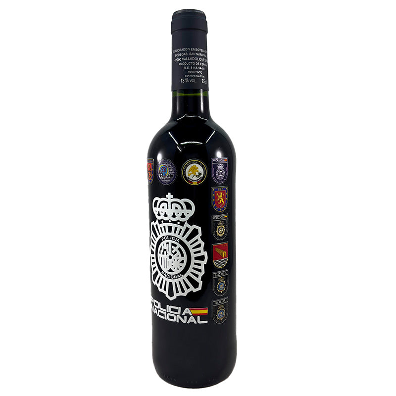 Botella de Vino Ribera del Duero Policía Nacional