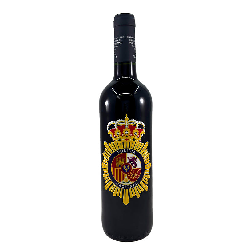 Botella de Vino Ribera del Duero Policía Nacional